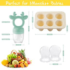 Baby Fruit Feeder with Popsicle Mold Cute Teething Toys Silicone Teethers - Image 2