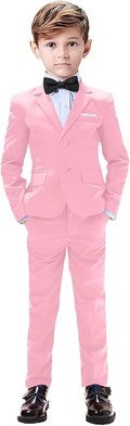 Boys Suits 5 Pieces Slim Fit Blazer Pants Black Blue Outfit Suit by Sailiiny