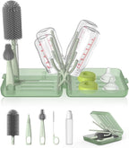 YOTIME Travel Bottle Brush Set, Auto-Open Rack & Vertical Brushs Drying Slots by YOTIME