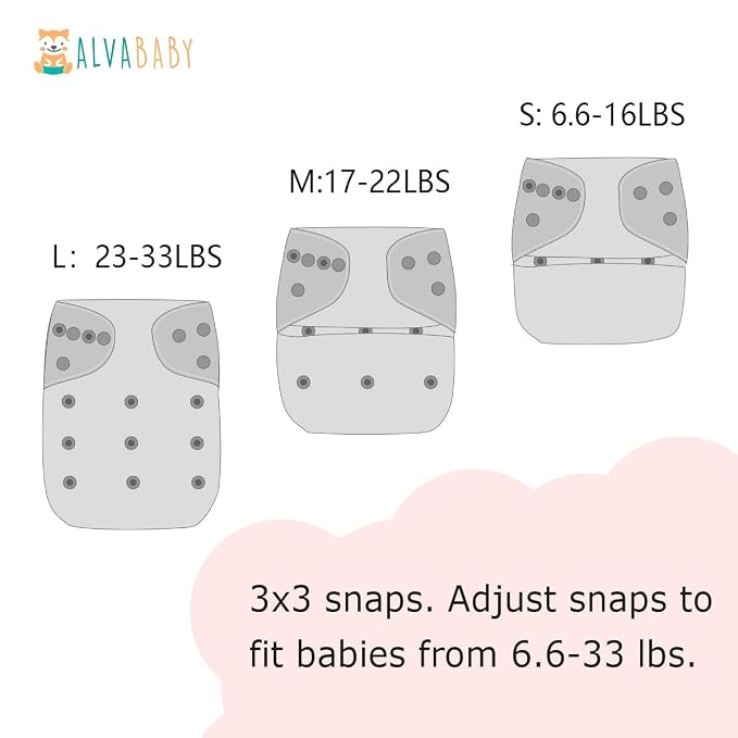 ALVABABY 6 Pack Cloth Diaper - Image 4