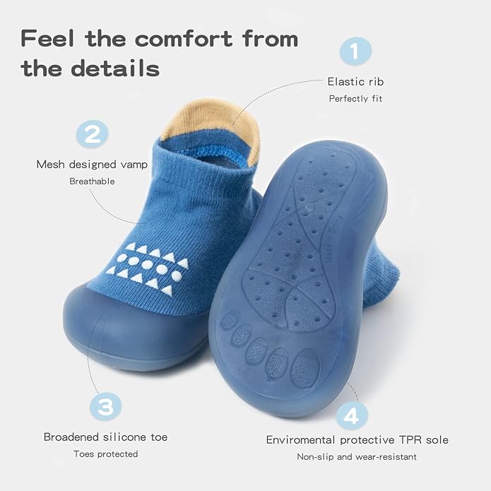 Baby Sock Shoes Baby Walking Shoes Infant Non-Slip Breathable Slippers - Image 2