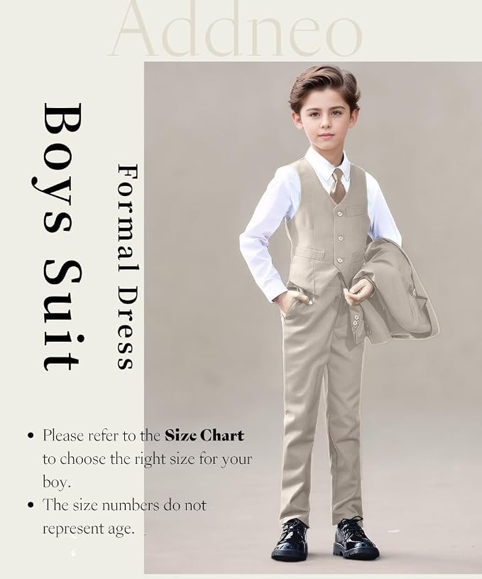 Boys' Formal Suit Set Adjustable Waist Suits - Image 2