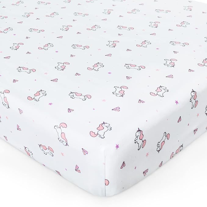 Girl Crib Sheets 2-Pack, Fitted 52'' x 28'' - Image 3