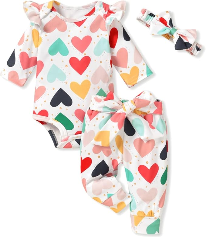 Aalizzwell Preemie Newborn Infant Baby Girls Clothes Ribbed Romper Bodysuit by Aalizzwell