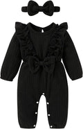 Happy Town Baby Girl Romper Infant Fall Winter Clothes Ruffle Sweater Long by HappyTown