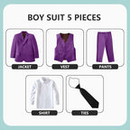 Boys' 5 Piece Formal Suit Set - Image 2
