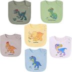 Maiwa 6 Pack Waterproof Cotton Baby Bibs - Image 4