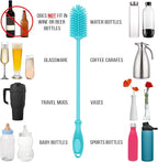 12.5” Silicone Bottle Brush & Straw Cleaner Brush Set | Water Bottle Cleaner - Image 5