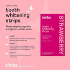 Zimba Strawberry Flavored Teeth Whitening Strips | Vegan, Enamel Safe Hydrogen - Image 6