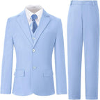 Boys Suit for Kids Teens Formal 5 Piece Tuxedo Suit Set by Lycody