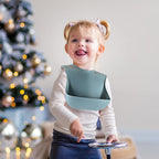 Silicone Bibs for Babies Toddler Set of 3, BPA Free, Soft Adjustable Waterproof - Image 3