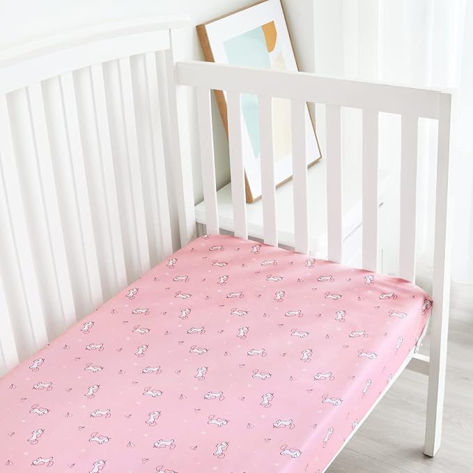 Girl Crib Sheets 2-Pack, Fitted 52'' x 28'' - Image 8