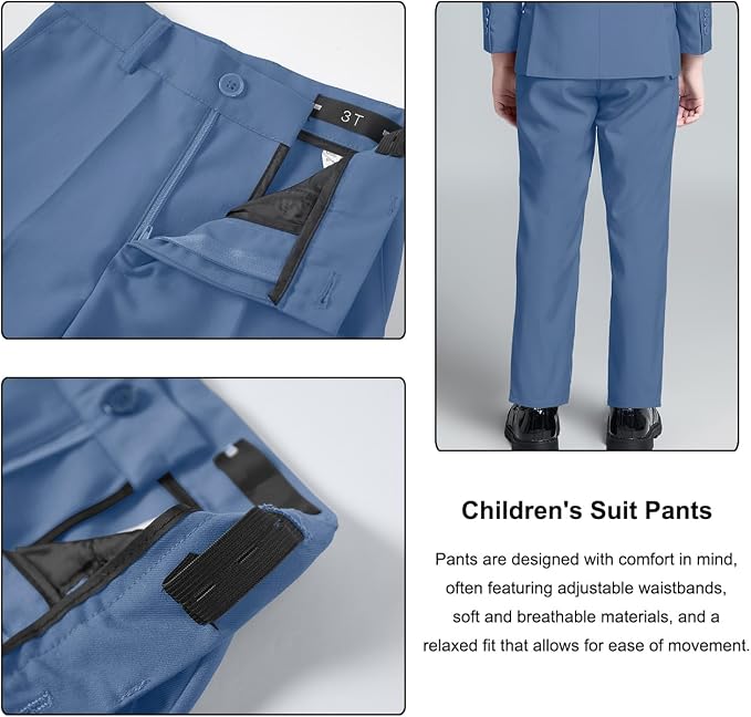 Boys Suit for Kids Teens Formal 5 Piece Tuxedo Suit Set - Image 5