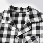 Schbbbta Kids Pajamas Set, Plaid Button Down Pjs - Image 4