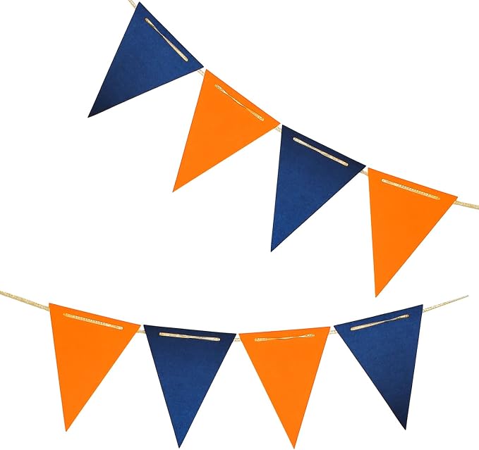 Blue and Orange Pennant Banner by CC+wonderland+zone