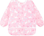 Accmor 5 Pack Long Sleeve Bibs, Baby Smock Waterproof Sleeved Bib Smock - Image 9