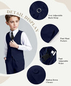 Visaccy Boys Suits Slim Fit Dress Clothes Ring Bearer Outfit - Image 2