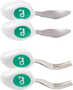 doddl Toddler Utensils, Ergonomic Fork and Spoon Set by doddl