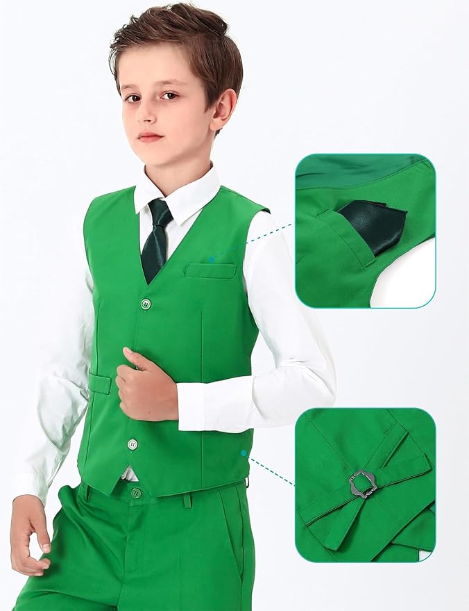 A&J DESIGN Boys 7-Piece Formal Suit Ring Bearer Outfit - Image 4
