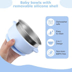 2 Pack Stainless Steel Baby Bowls - Image 6