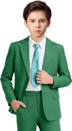 Boys Formal Suit Set 4 Pieces Kids Tuxedo Ring Bearer Outfit by Boihedy