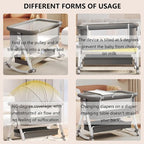 Baby Bassinet, 3 in 1 Baby Bassinets Bedside Sleeper - Image 3