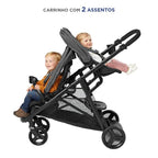 Graco Ready2Grow LX 2.0 Double Stroller Features Bench Seat and Standing - Image 2