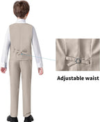 Boys' Suits Formal Slim Fit Tuxedo Boys Vest and Pants Set - Image 3