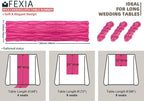 FEXIA 3 Pack Rose Red Table Runner 35x120 Inches - Image 3