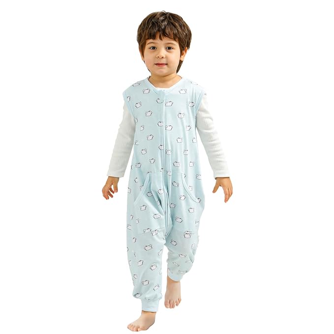 WONDAY Toddler Sleep Sack with Feet, 0.5 Tog Sleeping Sacks by WONDAY