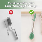 haakaa Cleaning Brush Silicone Bottle Brush Double-Ended Soft Silicone Bristles - Image 6