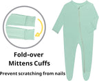 Baby Boy Footed Pajamas with Mittens, Rayon Made from Bamboo Sleepers, 2 Way - Image 4