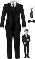Boys Suit Set Slim Fit Kids Formal Suits Toddler Tuxedo Wedding Prom Classic - Image 7