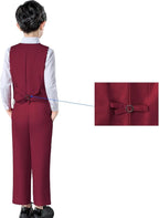 Boys' Suits Formal Slim Fit Tuxedo Boys Vest and Pants Set - Image 3
