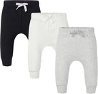Baby 3 Pack Flexy Pants and Leggings, Infant Boys Girls Tapered Ankle Jogger by AIUI-HARNSBORN