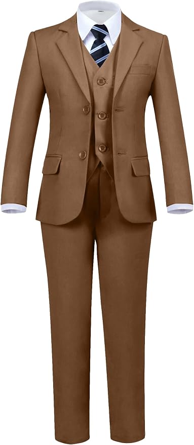 Boys' 5 Piece Formal Suit Set by Hipfun