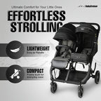 BabyCruiser Double Stroller Newborn and Toddler – Compact Side by Side Twin - Image 6