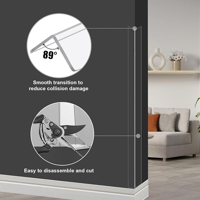 4 PCS Wall Corner Protectors, Self-Adhesive Plastic Baby Corner Protectors & - Image 5