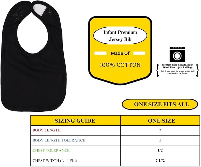 Wild Bobby Kind of Chunky Extra Hunky Humor Infant Premium Jersey Baby Bib - Image 4