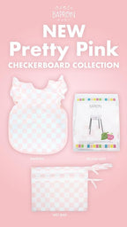 BapronBaby Pink Flutter Checkerboard Bapron - Image 7