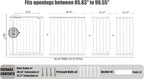 Heavy Duty Baby & Dog Safety Gate, Extra Wide 85.8-90.5 Inch, Tension Mounted - Image 2