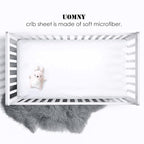 UOMNY Crib Sheet White Fitted Crib Sheets Baby Sheet - Image 3