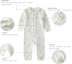 Owlivia Organic Cotton Baby Boy Girl Zip up Sleep 'N Play Pjs, Long Sleeve - Image 8