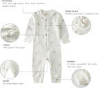 Owlivia Organic Cotton Baby Boy Girl Zip up Sleep 'N Play Pjs, Long Sleeve - Image 6