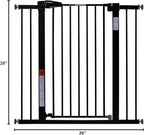 BABELIO 36" Tall Baby Gate, 26-40" Wide Auto Close Pet Gate, PressGuard C5 - Image 7