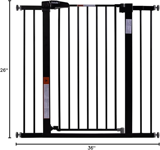 BABELIO 36" Tall Baby Gate, 26-40" Wide Auto Close Pet Gate, PressGuard C5 - Image 7