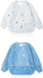 Little Dimsum Baby Bib with Pocket Waterproof Toddler Bibs Infant Feeding Bibs by LittleDimsum