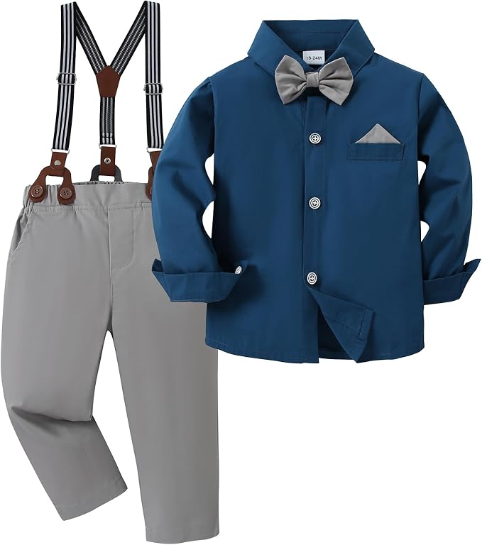 CARETOO Toddler Boy Clothes Suit Gentleman Wedding Outfits Kids Formal Dress by CARETOO