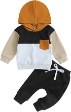 2Pcs Baby Boys Hoodie Tops Pants Set Dinosaur Deer Print Sweatsuit Fall Winter by CIYCUIT