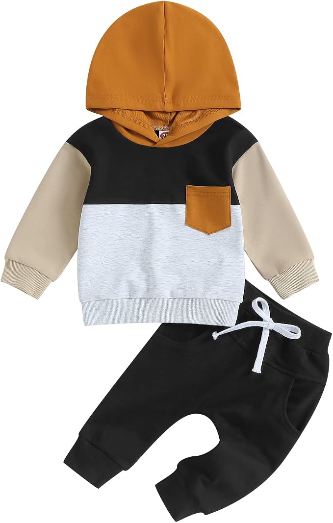 2Pcs Baby Boys Hoodie Tops Pants Set Dinosaur Deer Print Sweatsuit Fall Winter by CIYCUIT